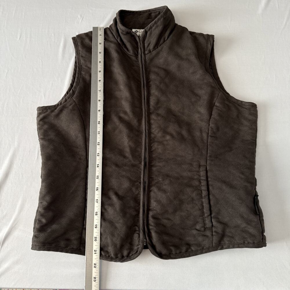 Columbia Quilted Zip Front Vest Women’s M Pockets Boho Cottagecore Neutral Brown - Picture 7 of 8